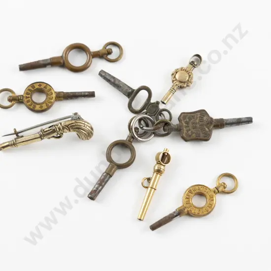 Collection of Nine Pocket Watch Keys