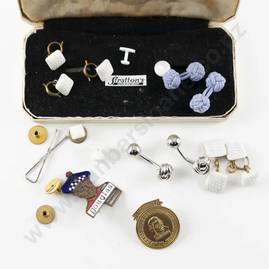 Cased Part Stratton Cuff Links and Studs and Assorted