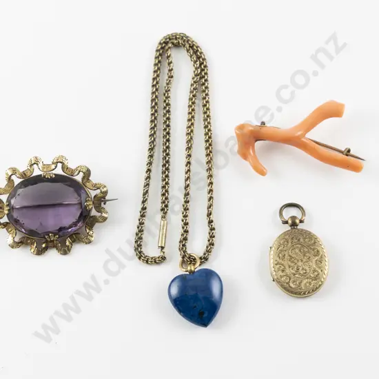 Vict Two Brooches and Two Pendants