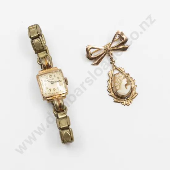 Cameo Pendant on 9ct Bow Brooch