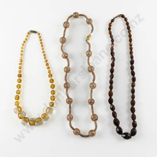 Two 1930's Glass Bead Necklaces