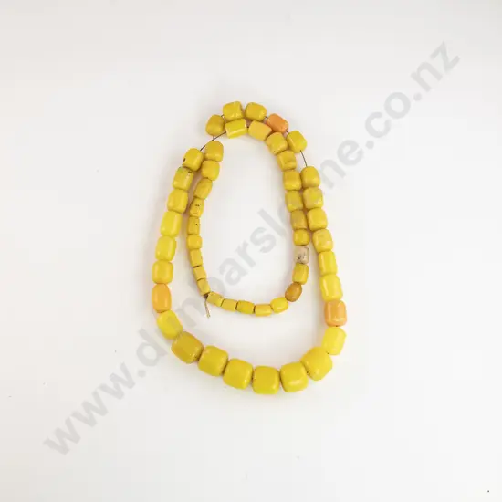 Length of Graduated Yellow Coral Beads