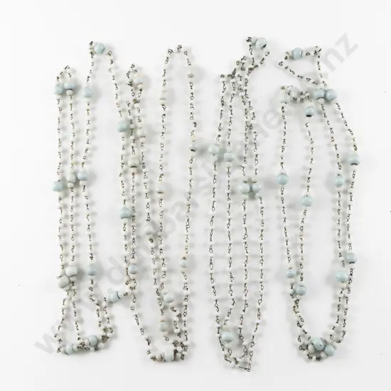 Four Vintage Glass Mardi Gras Bead Necklaces