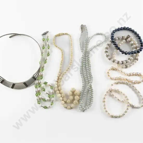 S/S & MOP Choker Necklace