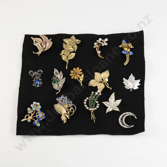 Collection of Mid 20th Century Floral Spray Brooches