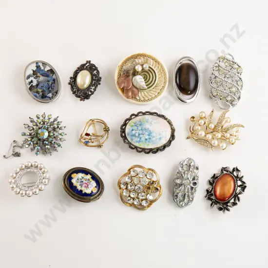 Small Collection Costume Jewellery Brooches