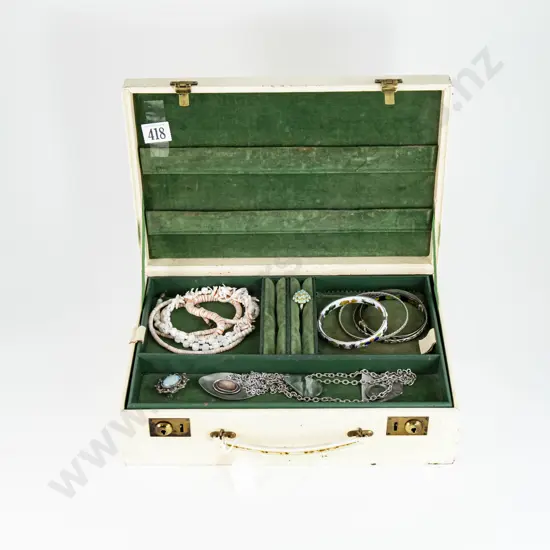 Vintage Jewellery Box and Small Collection Costume Jewellery
