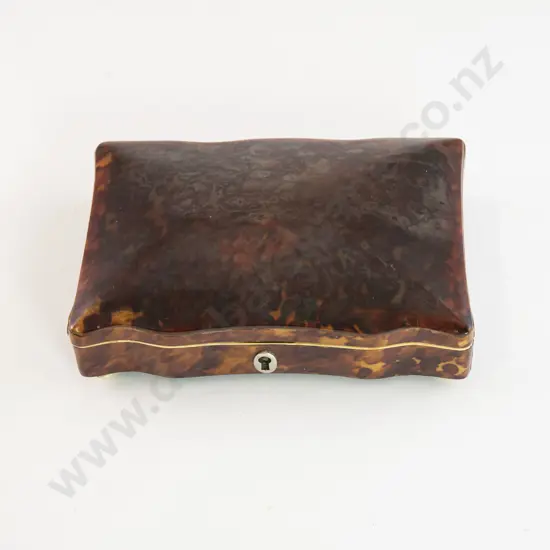 Victorian Tortoise Shell Shaped Rectangular Jewel Box
