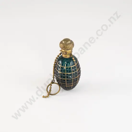Victorian Bristol Green Torpedo Smelling Salt Bottle