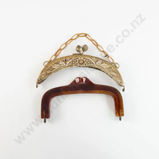 Art Deco Moulded Floral Plastic Bag Handle and other