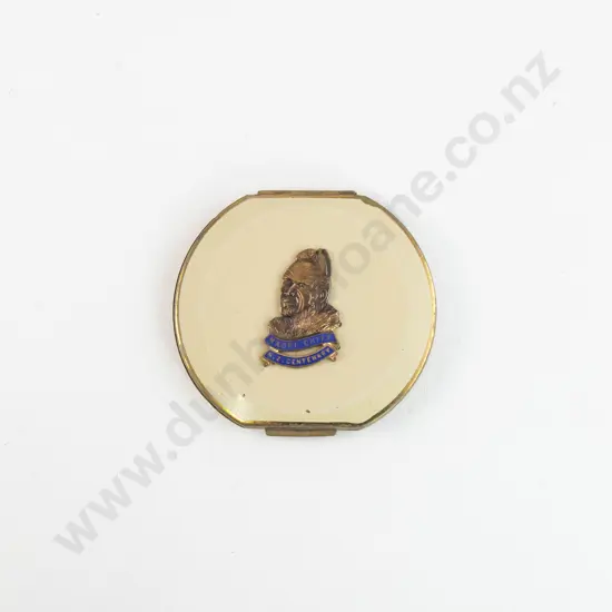 Vintage Compact from the NZ Centenary Exhibition with Maori Chief Portrait