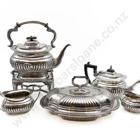 Four Place S/P Tea Set with Associated Tureen