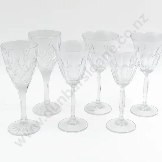 Six Assorted Wine Goblets