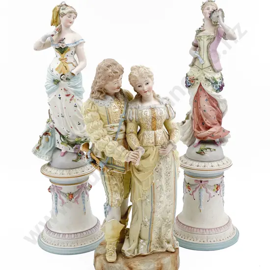 Three Assorted Fancy China Figures
