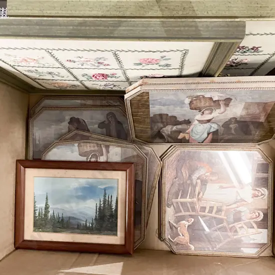 Box of Assorted Frameworks etc