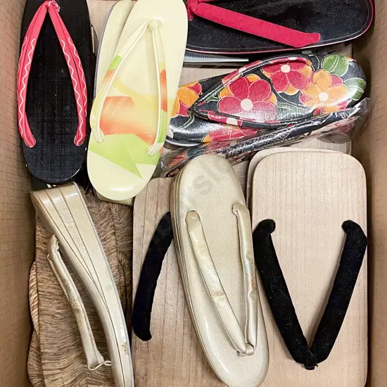 Box Quantity of Assorted Decorative Japanese Ladies Shoes