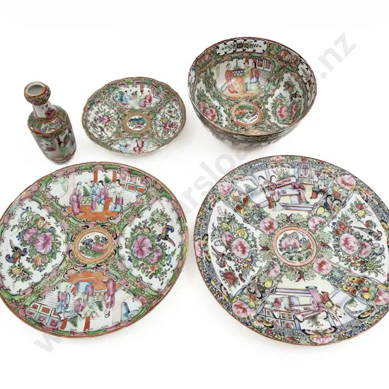 Five Pieces of Cantonese China