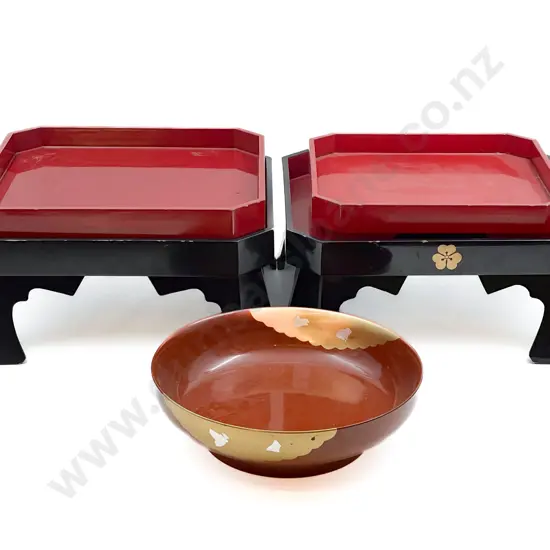 Quantity of Assorted Lacquer Trays etc