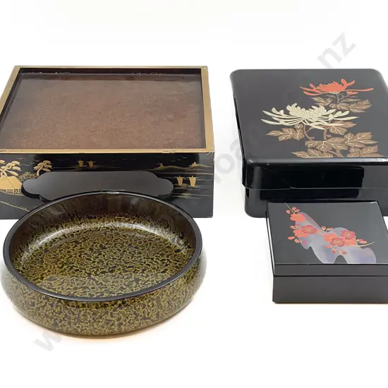 Quantity of Assorted Lacquered Trays etc