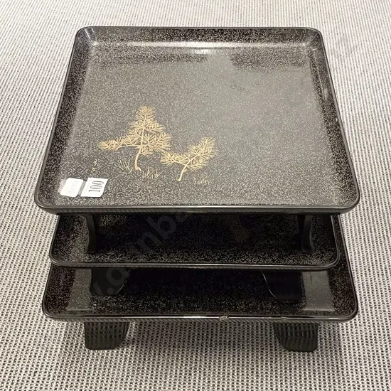 Three Assorted Lacquered Trays
