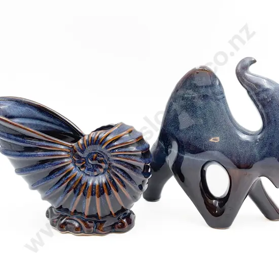 Two Glazed Pottery Forms