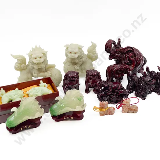 Box of Assorted Animal Ornaments etc