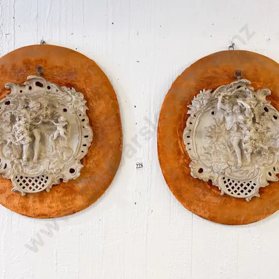 Two German Ceramic Figural Wall Hangings