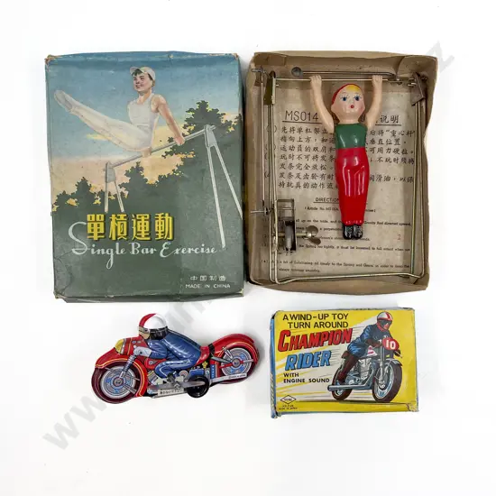 Three Assorted Vintage Boxed Tin Plate Toys