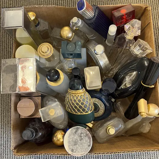 Box Quantity of Assorted Perfume Bottles etc