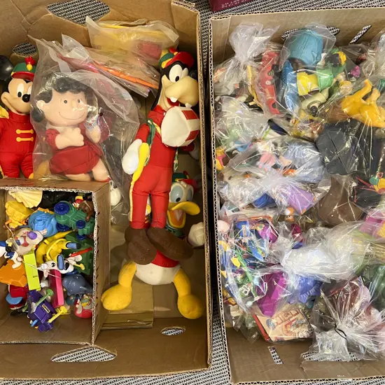 Three Boxes of Assorted McDonalds Toys