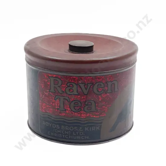 Vintage NZ Raven Tea Tin