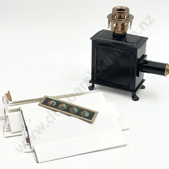 Vintage Magic Lantern with Assorted Slides