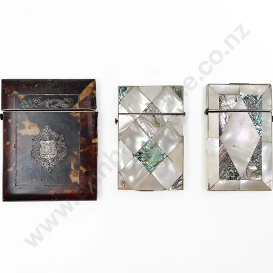 Three Assorted Calling Card Cases Including MOP