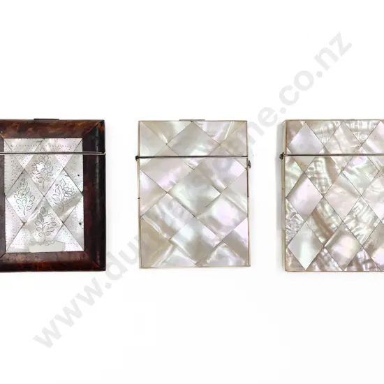 Three Assorted Calling Card Cases Including MOP