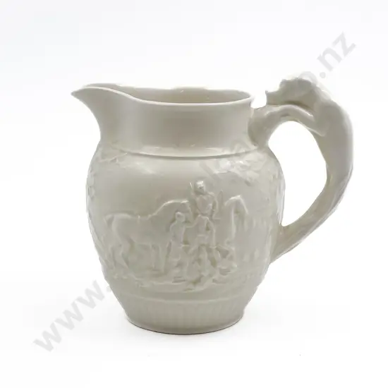 Wedgwood White Glazed Hunting Scene Jug