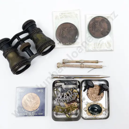 Small Quantity of Assorted Including Badges Comm. Coins etc