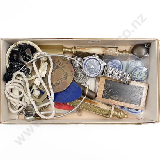 Quantity of Assorted Including Sovereign Holder Costume Jewellery Assorted Badges etc