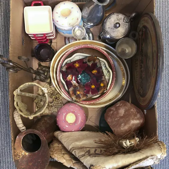 Box Quantity of Assorted Decorative Homewares