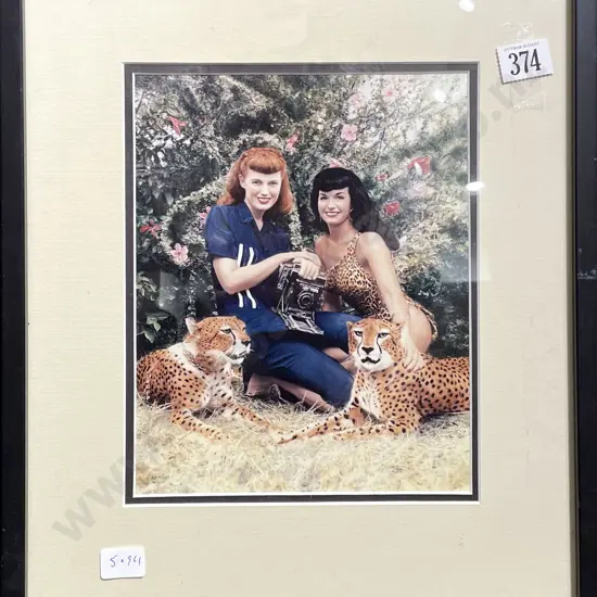 Framed Vintage Coloured Photograph