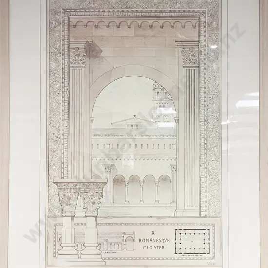 A Romanesque Cloister Architectural Study