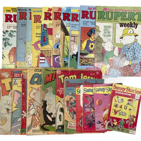 Assorted Comics C1950s Tom and Jerry with Rupert and Sunny Stories (25)