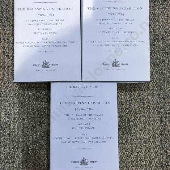 The Malaspina Expidition 1789-1794 Vol. I II & III