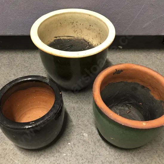 Three Assorted Garden Pots