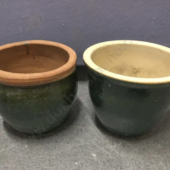 Two Assorted Garden Pots