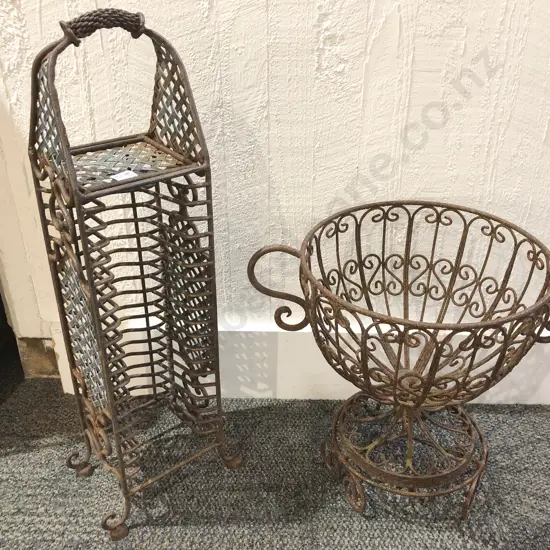 Vintage Wire Garden Vase Together with Other