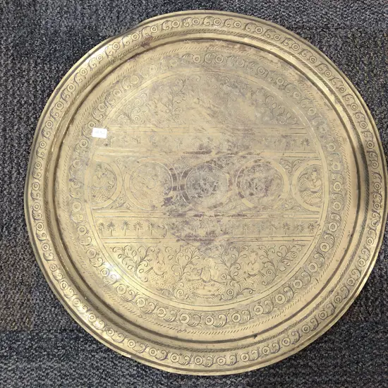 Large Brass Circular Tray