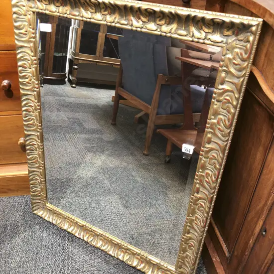 Gilt Framed Bevel Edged Wall Mirror