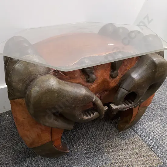 Crab Form Coffee Table with Perspex Top