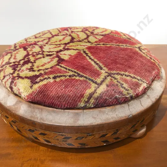 Inlaid Circular Foot Stool