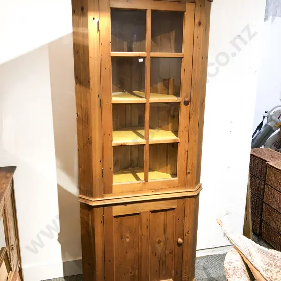 Country Pine Corner Cabinet
